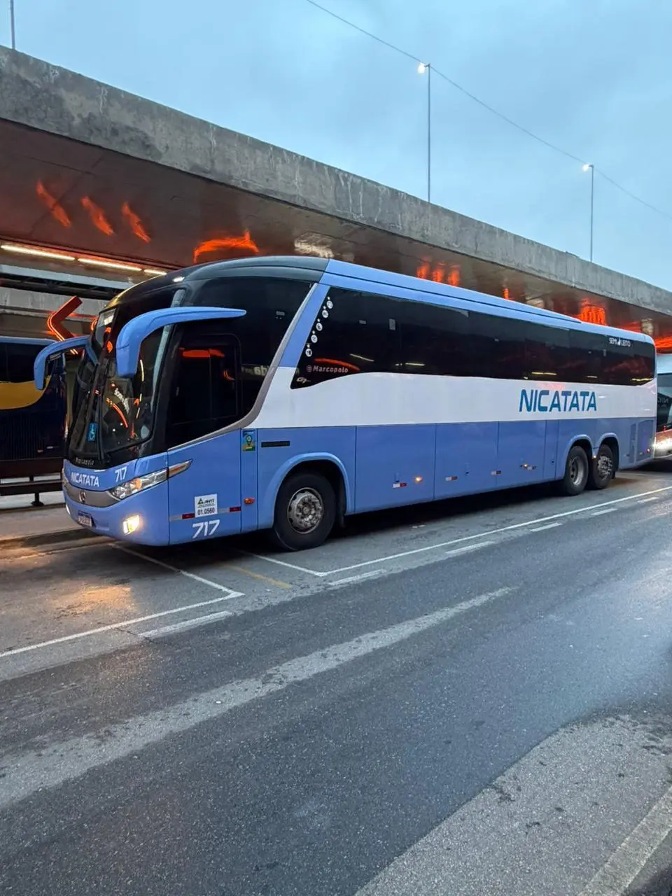 Ônibus da frota Nicatata Transportes